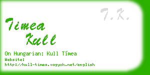 timea kull business card